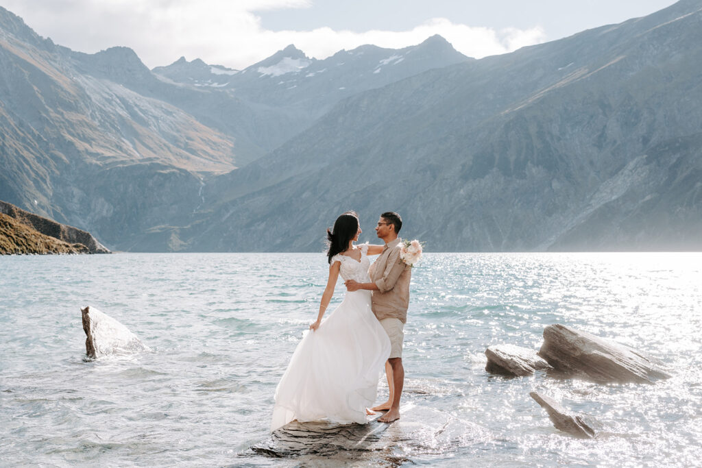 lakeside wedding at lake lochnagar lost in love NZ