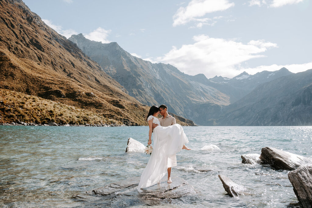 lakeside wedding at lake lochnagar lost in love NZ