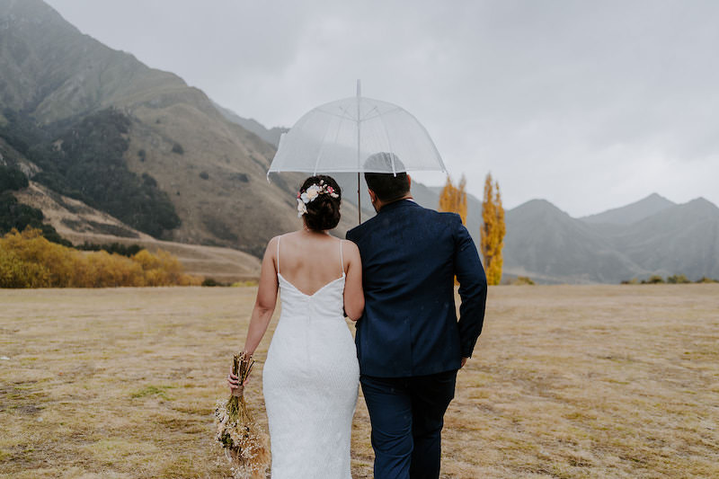rainy wedding wanaka lost in love elopement services planning and photography new zealand
